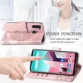 thumbnail image 4 of Blackview A80 Pro Wallet Case for Women, 3D Butterfly Embossing Slim Flip PU Leather with Magnetic Closure Credit Card Slots Holder Phone Case Cover for Blackview A80 Pro Rhinestone Rose Gold, 4 of 14