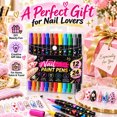 thumbnail image 5 of 12Pcs 24 Colors Dual-End Nail Art Pens Set, Precision Tip Nail Painting Pens for Drawing & Detailing, Portable & Travel-Friendly DIY Manicure Tool, Gift for Women, 15ml Each, 5 of 8