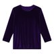 thumbnail image 5 of mfyjkho Tops Para Salir, Blusa Informal De Terciopelo Con Cuello Redondo Y Mangas 3/4 Para Mujer Tops Para Salir Para Mujer L, 5 of 7