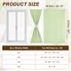 thumbnail image 2 of 1 PC Cortina para puerta francesa, 30" x 50" Cortinas térmicas aislantes de luz negra de poliéster con bolsillo para varilla para tratamientos de ventanas de cocina y puerta de entrada, verde grisáceo, 2 of 6