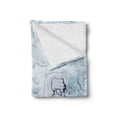 thumbnail image 2 of Marble Print Soft Flannel Fleece Blanket, Soft Pastel Toned Abstract Hazy Wavy Pattern Ottoman Influences Image, Cozy Plush for Indoor and Outdoor Use, 50" x 60", Pale Blue Grey Mint, by Ambesonne, 2 of 5