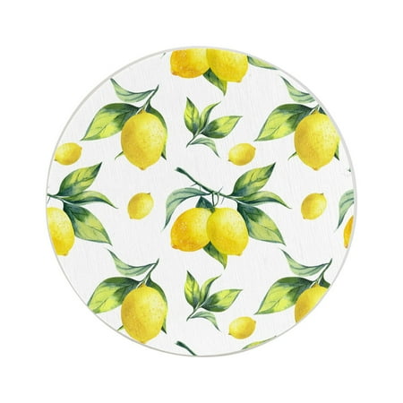

Circular Drink Coasters Set Lemon Beautiful Home Decor Diatomite Heat-Resistant Diatomite Protect Table Countertop