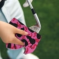 thumbnail image 4 of Golf Towel, Glamorous Cartoon Cat Black Microfiber Waffle Golf Towels for Golf Bag with Carabiner Clip Golf Rag 24x16in, 4 of 8