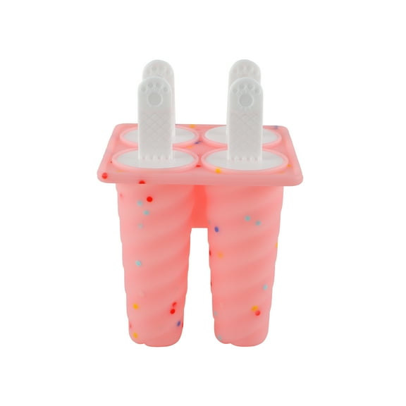 Spiral Silicone Ice Pop Molds - Reusable & Dishwasher Safe, Pink