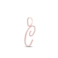 thumbnail image 2 of Macey Worldwide Jewelry 10k Rose Gold Diamond C Initial Letter Pendant 3/8 Ctw, 2 of 3