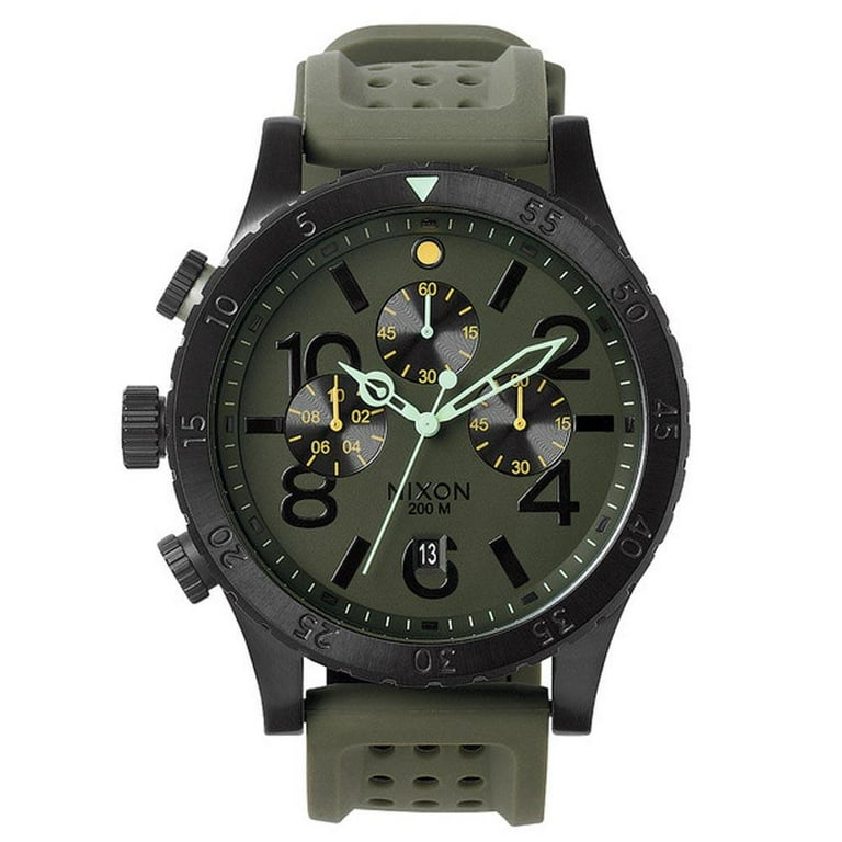 ﾀﾞｲﾔ付★nixon ﾗｲﾑｸﾞﾘｰﾝ 51-30 Chrono Watch | Gold / Green Sunray | Men's Stainless Steel