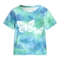 thumbnail image 6 of felwors Girls Summer Outfits 2Pcs Kids Clothes Girls Tie Knot Front Tops T-Shirts and Casual Short Sets 4-7Y (6-7 Years,Light Green), 6 of 6
