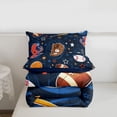 thumbnail image 5 of Erosebridal Rugby Sport Helmet Twin Comforter Sets,Basketball Sport Games Kawaii Stars Print Bedding Set For Kids Boys,Reversible Navy 2-Piece, 5 of 7
