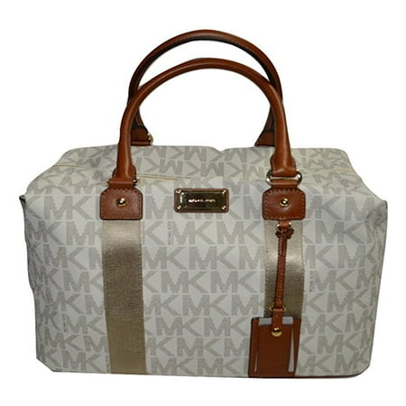 Michael Kors Jet Set Travel Signature Large Weekender Carry On Jet Set Travel Signature Large Weekender Carry On Bag Vanilla 35t6gtft3b