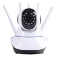 thumbnail image 1 of Camara De Seguridad Wifi Ip 1080p 5 Antenas Vision Nocturna Color Blanco, 1 of 1