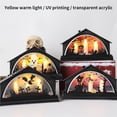 thumbnail image 3 of Casa Luminosa Led De Halloween Exquisita Construcción Iluminada De Halloween Edificio De Luz Retro Decorativo De Halloween Para Fiesta Hogar De Halloween Eigraketly HA027563-03, 3 of 7
