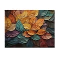 thumbnail image 3 of Designart "Colorful Leaves composition I" Modern Print on Natural Pine Wood, 3 of 5