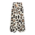 thumbnail image 6 of Gamivast Women's Leopard Print Skirt High Waisted Elastic Waist Flared A Line Flowy Skirt Cute Boho Trendy Casual Beach Office Party Midi Skirt, 6 of 7