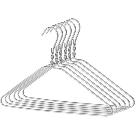 Whitmor Aluminum Chromed Clothes Hangers, Set of 6