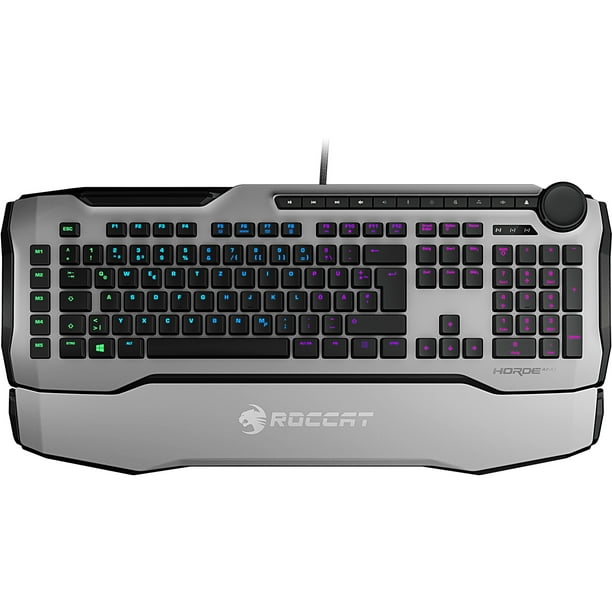 Roccat Roc 12 351 We Horde Aimo Membranical Rgb Gaming Keyboard White Walmart Com Walmart Com