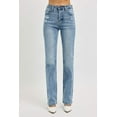 thumbnail image 2 of Risen Jeans - Tummy Control High Rise Full-Length Straight Leg Jeans with Distressed Detail (32 1/2" Inseam) - RDP5956, 2 of 9