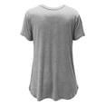 thumbnail image 3 of MBJ WT938 Womens Oversized Raw-Edge Pocket Tee M HEATHER_GREY, 3 of 3