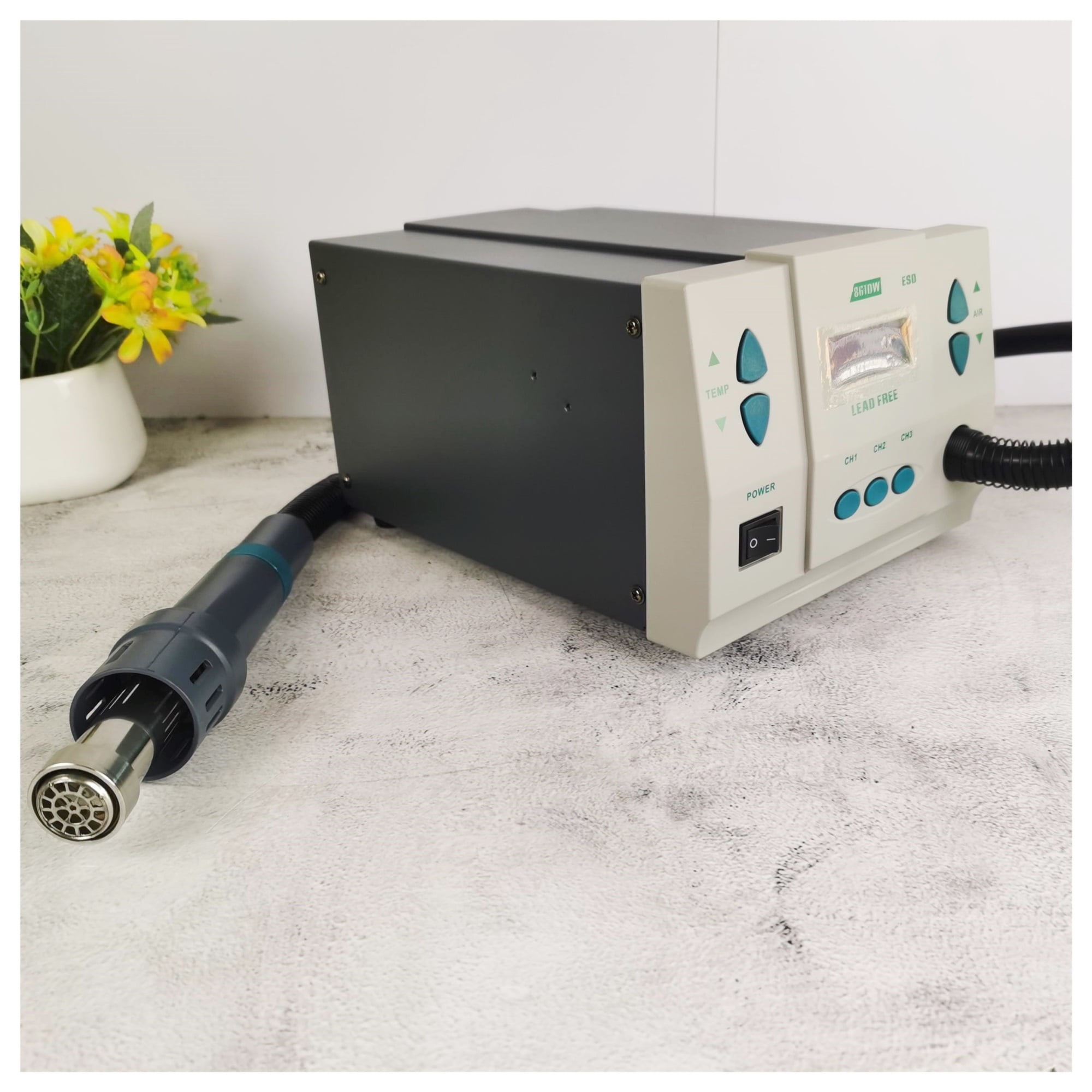861DW 1000W Hot Air Rework Station PCB Soldering Repair Tool With Replaceable 5 8 10mm Heat Gun Nozzle