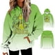 thumbnail image 1 of Sudadera de manga larga con capucha del Grinch para mujer, de algodón, con bolsillo, para mujer, color verde, talla XL, 1 of 7