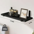 thumbnail image 2 of Fairy 10pcs Floating Shelves, Width 4.7 inches Wall Shelves, Home Wood Shelf Wall Mounted, Black, 2 of 7