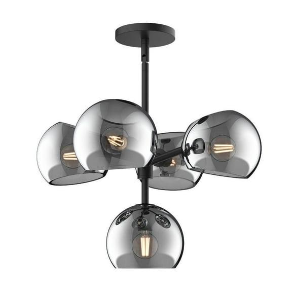 Alora Lighting Ch548518sm Willow 5 Light 18" Wide Chandelier - Black