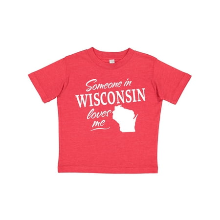 

Inktastic Someone in Wisconsin Loves Me Gift Toddler Boy or Toddler Girl T-Shirt
