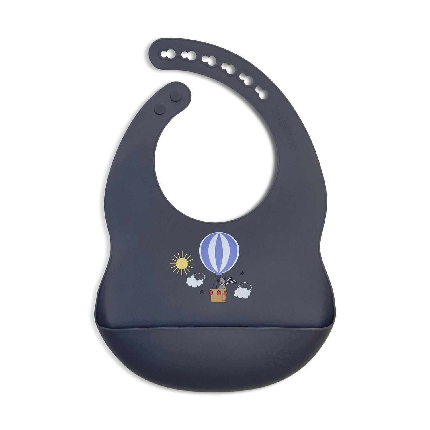 Kushies Silibib - Silicone Waterproof Adjustable  Bib - Bpa Free - Odie Ink