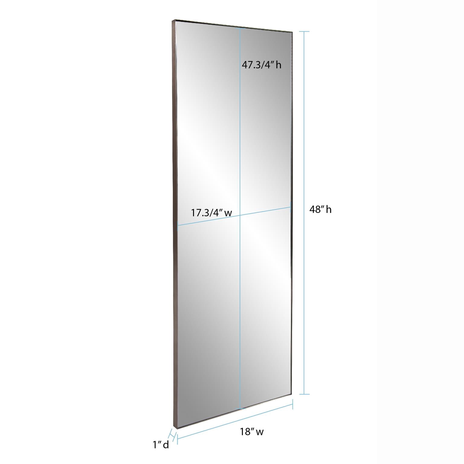 Tyler Dillon Stainless Steel Framed Wall Mirror, Van Buren Collection