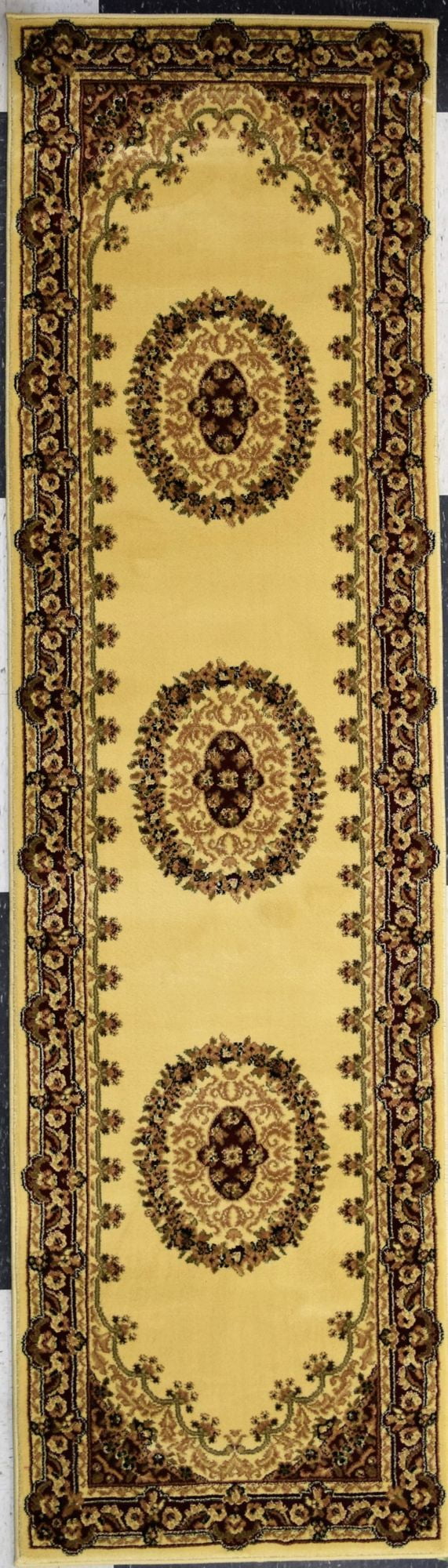 Rugs America Vista 807-CRM Kerman Cream Oriental Traditional Beige Area Rug, 5'3"x7'10"