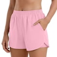 thumbnail image 2 of Yourumao 2 in 1 Athletic Shorts for Women Elastic Waist Running Shorts with Liner Summer Activewear Shorts with Pockets, 2 of 9