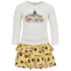 Photo 1 of Girls Happy Thanksgiving Layered Skirt and Shirt Fall Outfit (8)