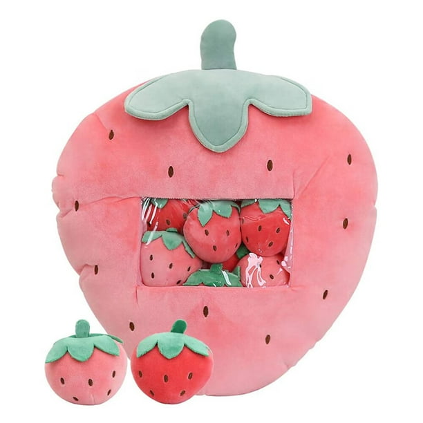 Fruit Plush Pillow, Fruit Plush Doll Toy with 8 Small Dolls, Living