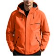 thumbnail image 2 of Windbreaker Jackets for Men Lightweight Outdoor Hiking Jacket, Waterproof Breathable Hiking Shell for Spring Fall Adventure 1 Pcs Orange S, 2 of 6