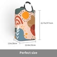 thumbnail image 3 of XMXT Collapsible Laundry Basket Hamper, Abstract Shape Plant Graffiti Large Laundry Bag Clothes Hamper with Aluminum Handle, 50L, 3 of 7