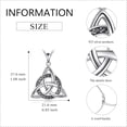 thumbnail image 4 of Celtic Knot Necklace Sterling Silver Triquetra Pendant Triangle Irish Circle Necklaces Jewelry Gifts for Women, 4 of 10