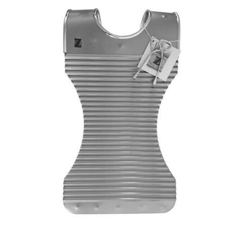 Key of Z Women's Pro/Custom Zydeco Stainless Steel Washboard Percussion Instrument 19x13.5 in