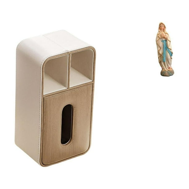Dispensador de servilletas de papel Mary, caja rectangular decorativa con tapa, figura de la Santísima Virgen María, escultura artística para escritor