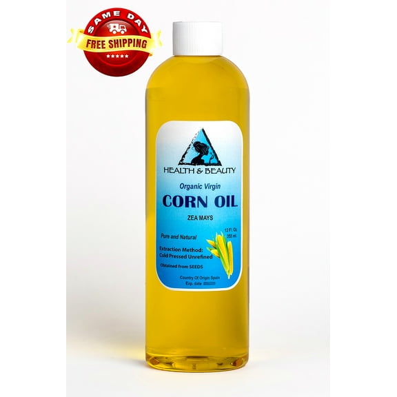 Corn / maize oil organic unrefined virgin cold pressed raw premium pure 24 oz