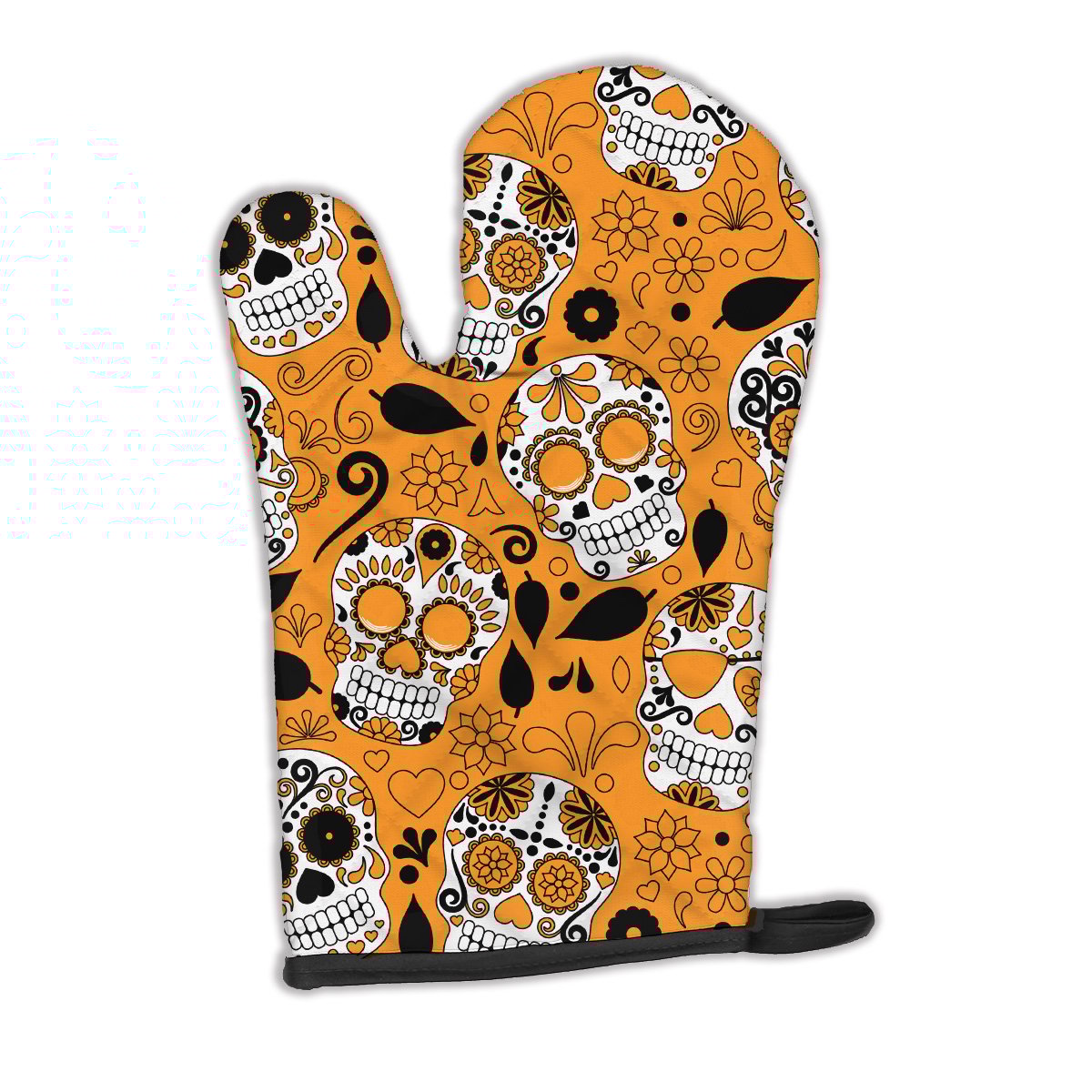 Day of the Dead Orange Oven Mitt