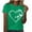 #059-Green, variant on Cutuoiiu Women's Bow Heart Graphic Casual Short Sleeve Tops Gifts