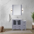 thumbnail image 6 of Volez 42 in W Dark Grey Vanity with Side Cabinet, Faucet Set, Ceramic Top,& 28 in Mirror, 6 of 6