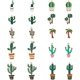 thumbnail image 1 of 40 colgantes con forma de cactus, 10 estilos, para collar, árbol de coco, esmaltados vibrantes, colgantes circulares de aleación, con forma de gota., 1 of 7