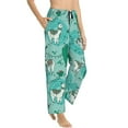 thumbnail image 2 of Uemuo Alapaca in Boho Pattern Women's Wide Leg Palazzo Lounge Pants with Pockets Light Weight Loose Comfy Casual Pajama Pants-Small, 2 of 9