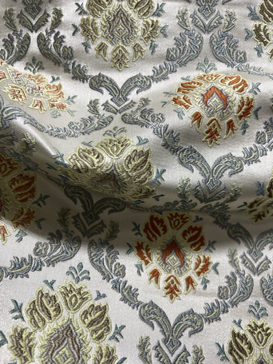 Decora Furnishings Luxurious Woven Jacquard Classic Damask Design Heavy Furnishing Fabric for Upholstery, Window Treatments, Craft Renaissance Rococo Victorian - 54" Width - Fabric by The Yard (Rust)