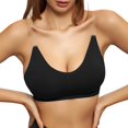 thumbnail image 3 of Women Seamless Bra with Clear Shoulder Strap No Underwire Comfort Soft Wireless Bralette Full Coverage Sport Everyday Bra, 3 of 8