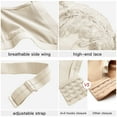 thumbnail image 5 of AILIVIN Women Wireless Bras Comfort Back Support Women Full Figure Lace Bra Women Bras Adjustable Wider Straps Full Coverage Lifting Up Bra Minimizer Bras No Wire Bra Beige 32D, 5 of 7