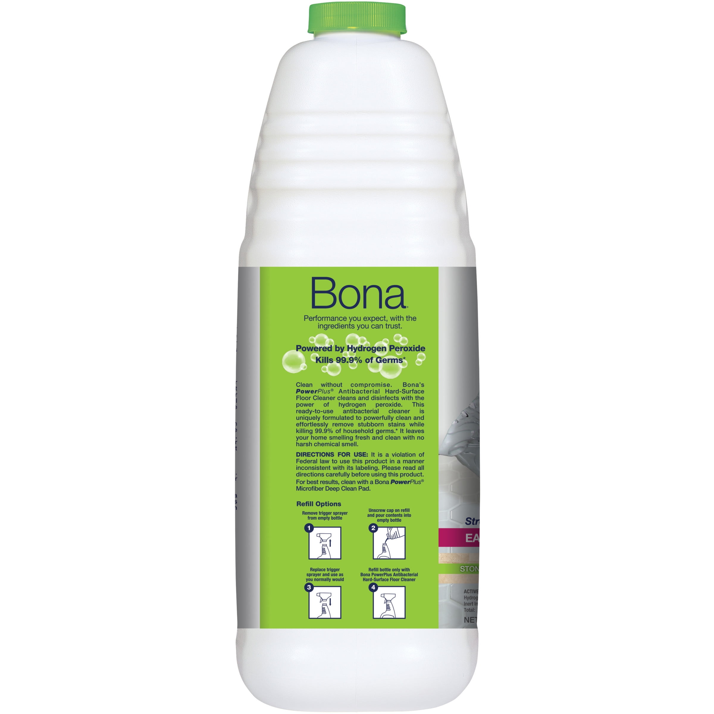 Bona PowerPlus 32 Oz. Hard-Surface Anti-Bacterial Floor Cleaner - Kwik-Set  Fasteners