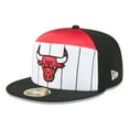thumbnail image 3 of Men's New Era  White/Black Chicago Bulls 2025 NBA Tip Off Split Panel 59FIFTY Fitted Hat, 3 of 5