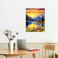 thumbnail image 2 of JRXY Mountain Canvas Wall Art for Living Room Nature Landscape Picture Sunflower Wall Decor for Bedroom Home Decoration Sunrise Grand Teton National Park Painting Framed Artwork 16x20 in, 2 of 4