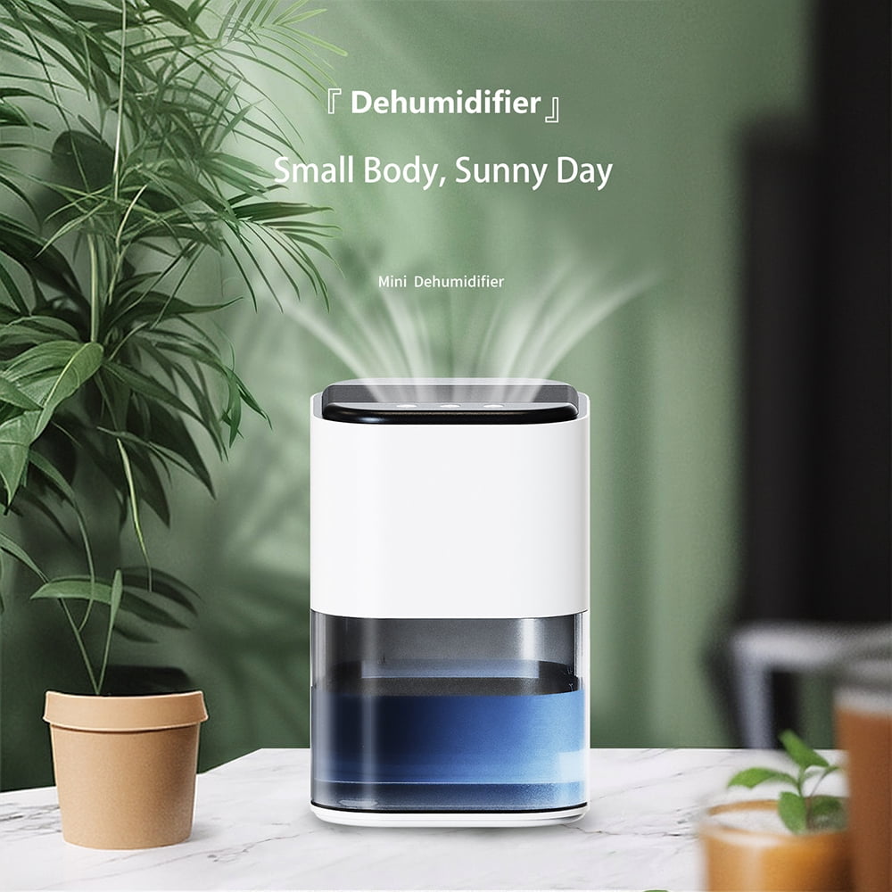 Dehumidifier for Home, 67.6 oz Water Tank, Portable Dehumidifier Quite Operation Auto Shut-Off Colorful LED Light for Room Bedroom, White